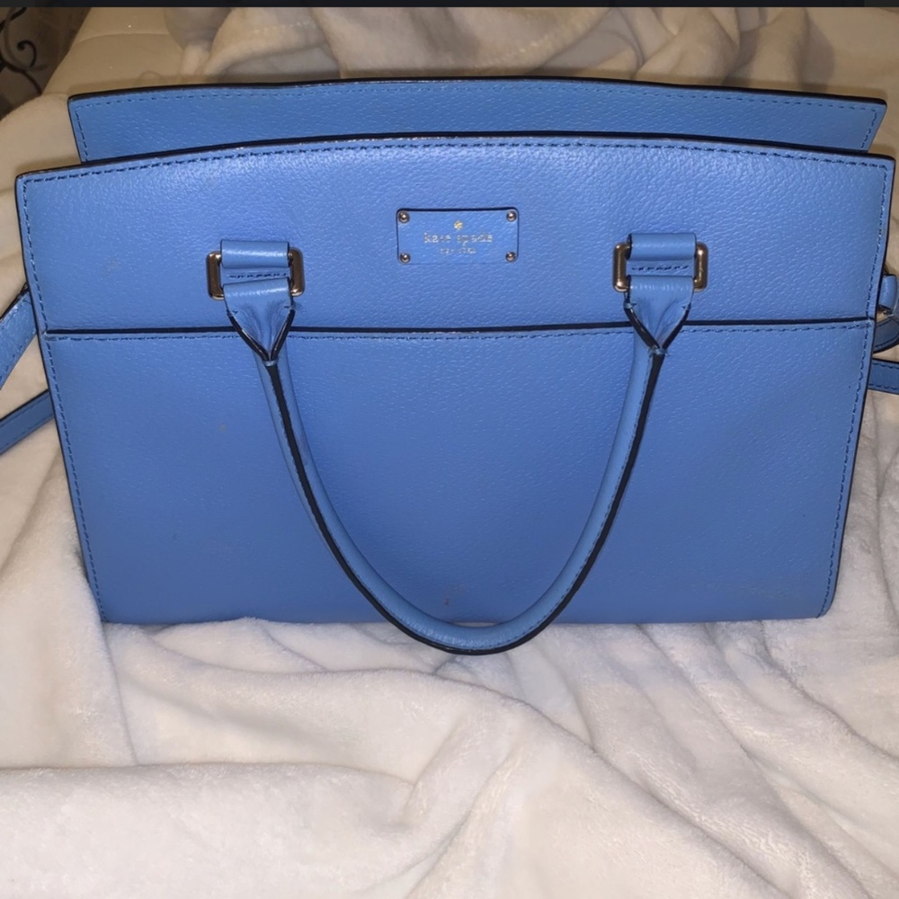 Blue Kate Spade purse and wallet